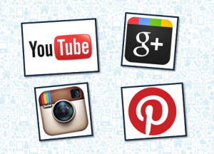 YouTube, Google+, Pinterest and Instagram